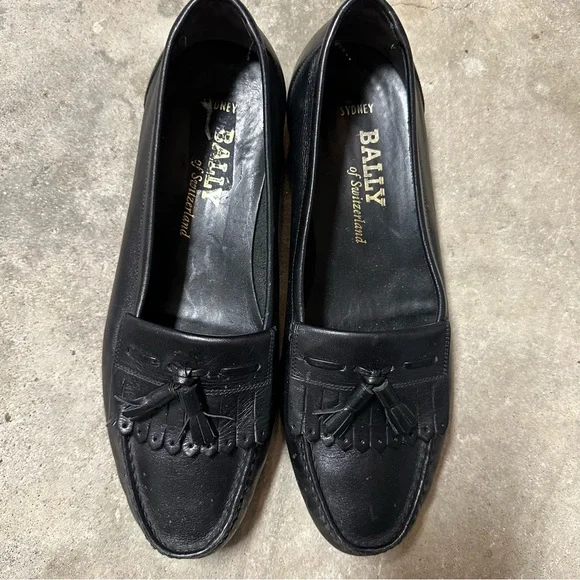 Bally | Shoes | Bally Switzerland Fringe Dress Loafers Black  display picture 1